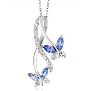 925 Silver Butterfly Pendant Necklace